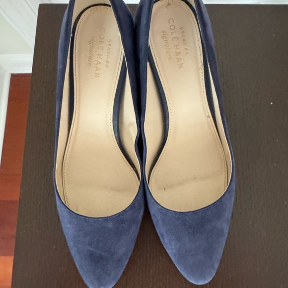 Cole Haan Shoes - Cole Haan Navy Suede Pointed-Toe Heels